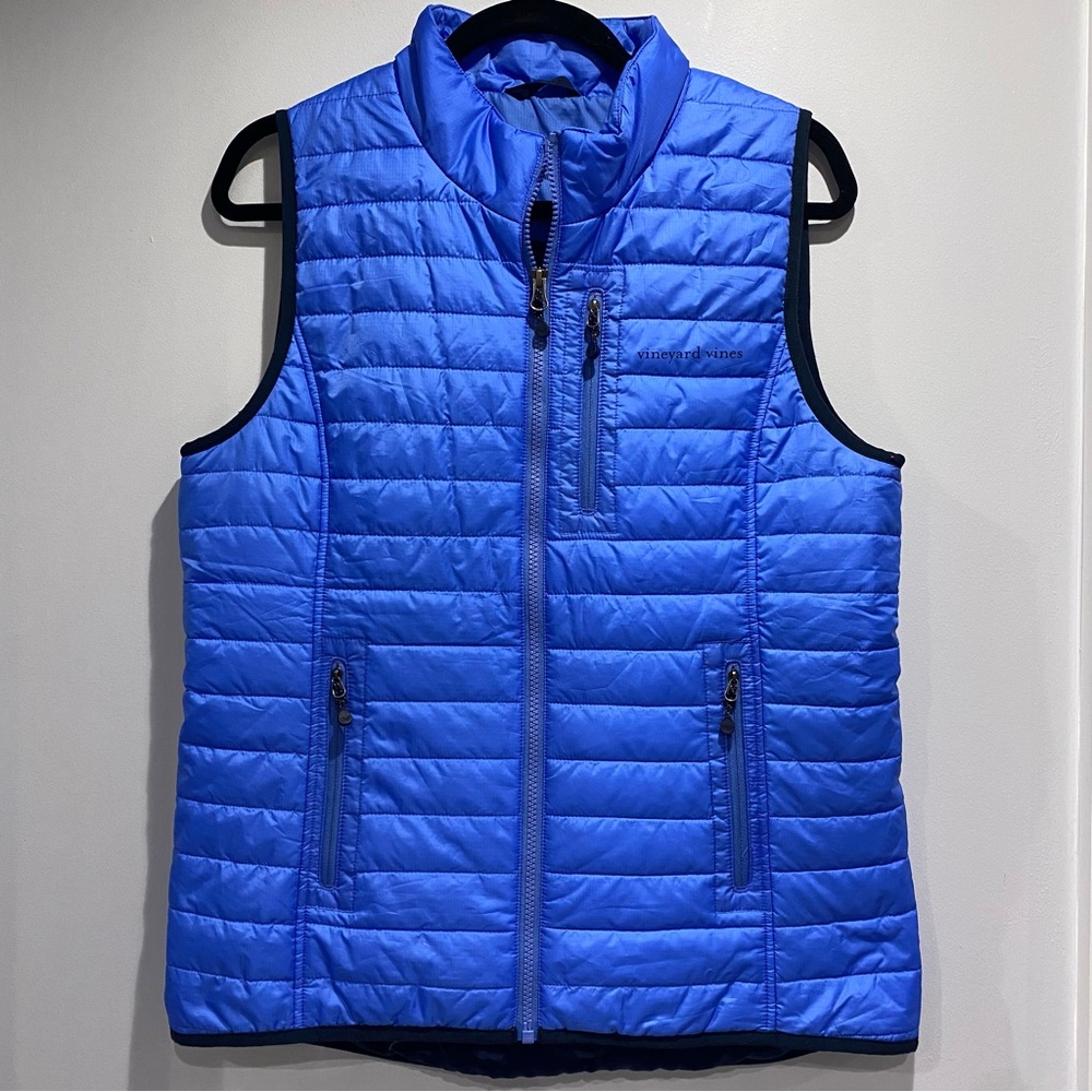 Vineyard Vines Quilted Puffer Vest Jacket - Medium - Blue